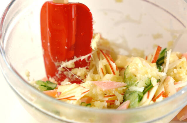 レンジで作れる簡単おいしいシンプルポテトサラダの作り方の手順8