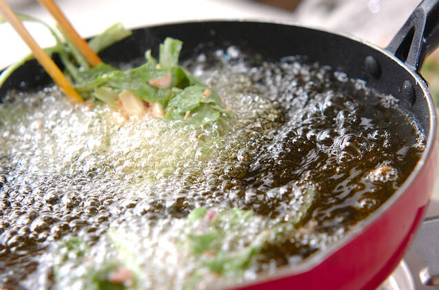 菊菜のかき揚げの作り方の手順8