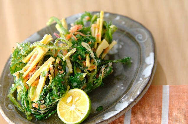 菊菜のかき揚げ