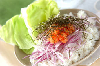 サラダ風明太ご飯