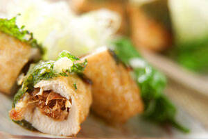 ささ身の梅はさみ揚げ