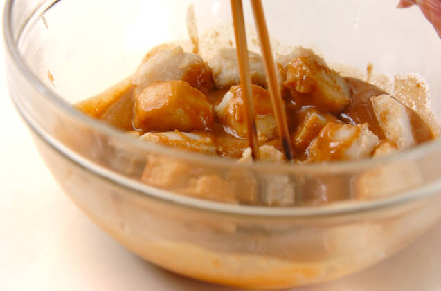 里芋のゴマダレ和えの作り方の手順4