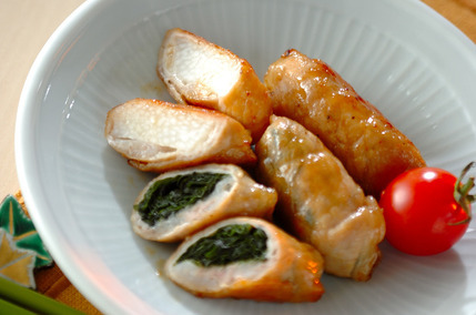 ワカメの豚肉巻き