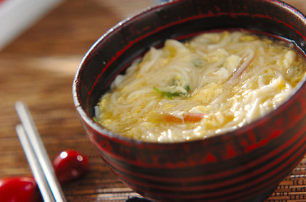 ふんわり卵入り素麺汁