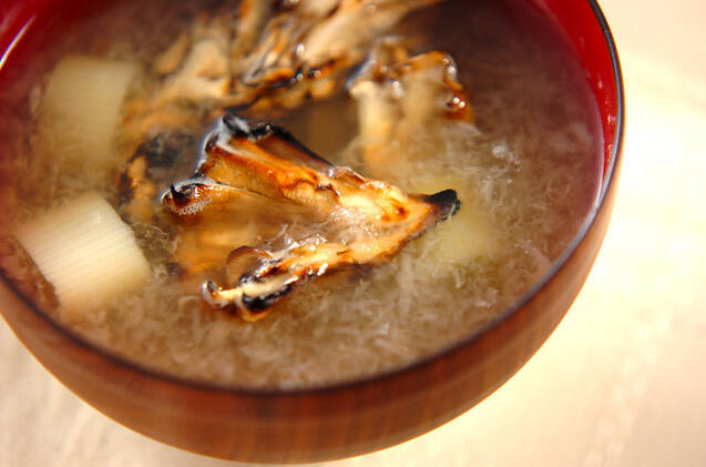 焼きマイタケのおろし汁