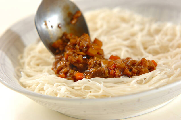 ジャージャー風素麺の作り方の手順8