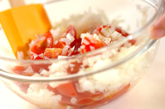 鍋焼きタコライス丼の作り方の手順4