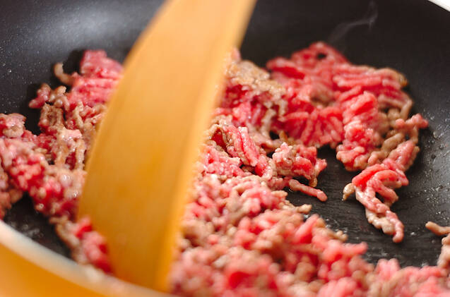鍋焼きタコライス丼の作り方の手順5
