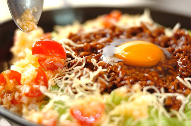 鍋焼きタコライス丼の作り方の手順8