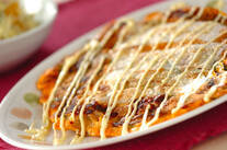 キムチ餅お好み焼き