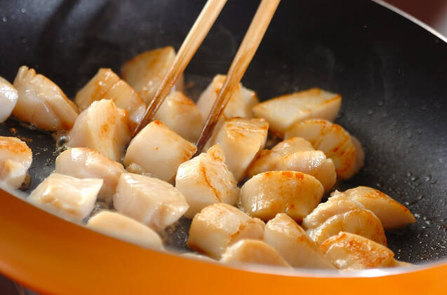 ホタテのオイスター炒めの作り方の手順5