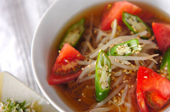 夏野菜の麺汁