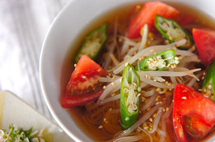 夏野菜の麺汁