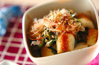 青菜とちくわのゴマ炒め