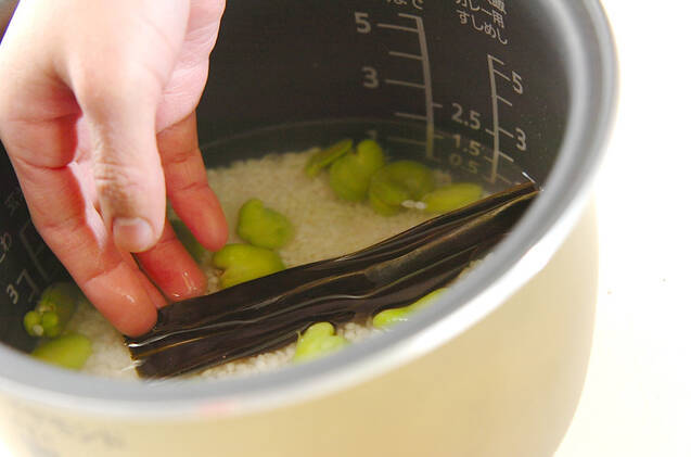 ふんわりソラ豆ご飯の作り方の手順5