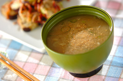 ミョウガのみそ汁