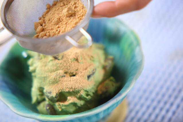 甘納豆入りアイスの作り方の手順2