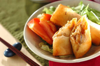 ささ身と野菜の春巻き