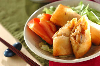 ささ身と野菜の春巻き