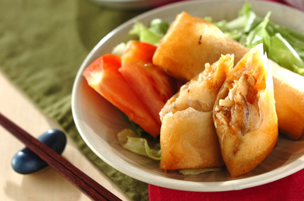 ささ身と野菜の春巻き