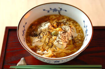 豆腐と卵のスープごはん