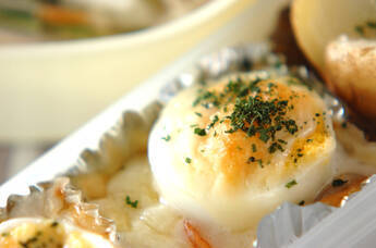 卵入りシーフードグラタン