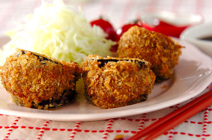 ナスのはさみ揚げ