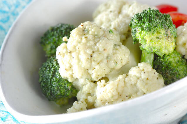カリフラワーのバジルマヨ和え