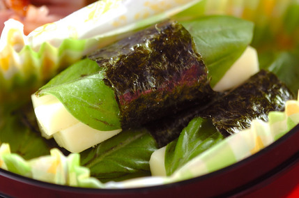 バジルチーズののり巻き