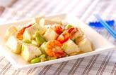 豆腐とエビの塩炒め