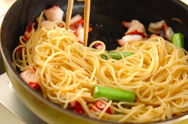 タコのスパゲティーの作り方の手順6