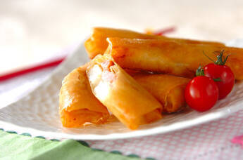 ピザ風ポテト春巻き