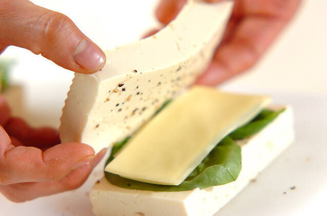 洋風チーズサンド豆腐ステーキの作り方の手順5