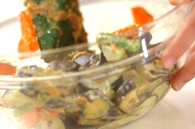 ナスの白ゴマみそ和えの作り方の手順6