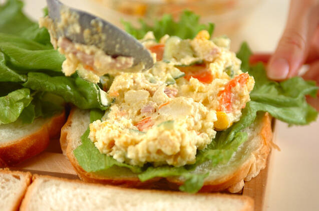 カレー風味ポテトサラダサンドの作り方の手順2