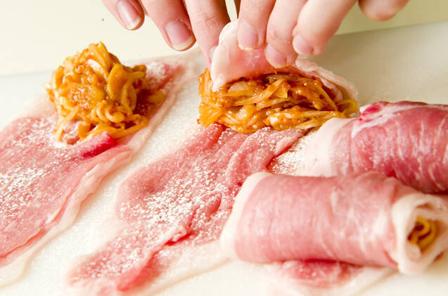 ネギ巻きみそカツの作り方の手順2