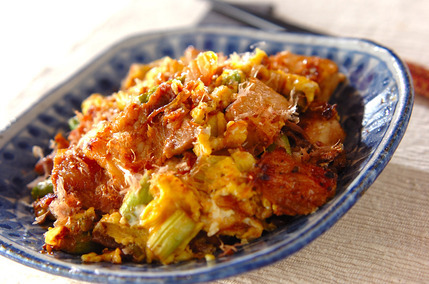 豆腐と豚肉の炒め物