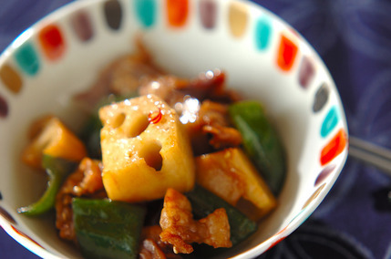 乱切りレンコンのきんぴら