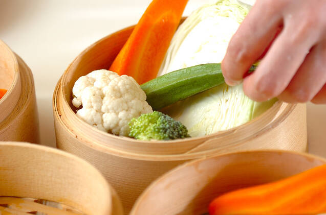 蒸し野菜のサラダの作り方の手順7