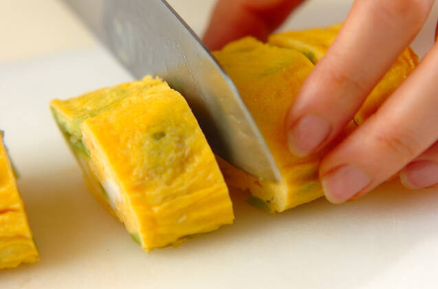 ソラ豆入り卵焼きの作り方の手順6