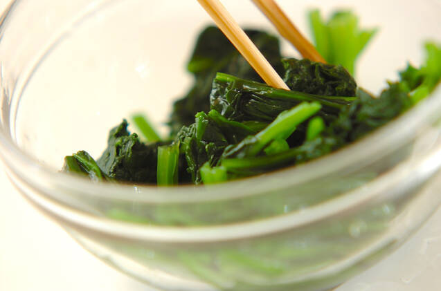 ホウレン草のだし浸しの作り方の手順2