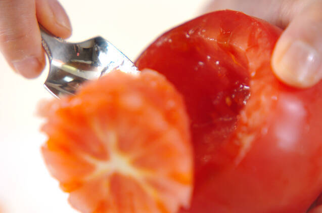 丸ごとトマト焼きの作り方の手順1