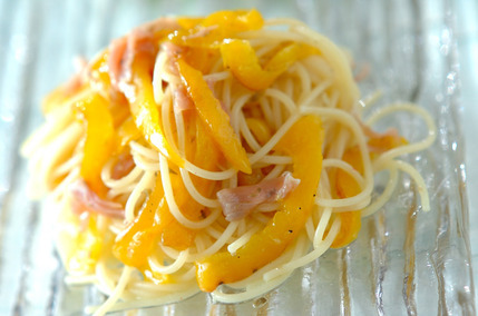 焼きパプリカのビネガー冷製パスタ