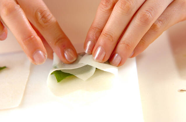 オイルサーディンのミニ春巻きの作り方の手順4