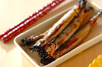 焼きシシャモの甘酢漬け