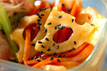 レンコンとニンジンのきんぴら