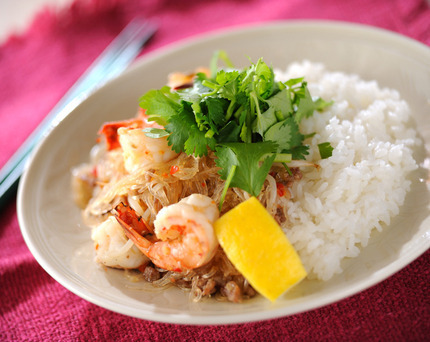 春雨のエスニック丼