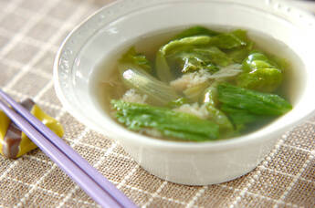 レタスとホタテのスープ