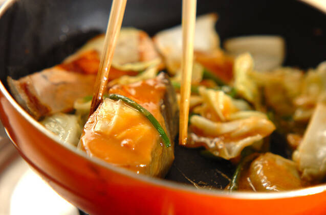 鮭のちゃんちゃん焼きの作り方の手順3