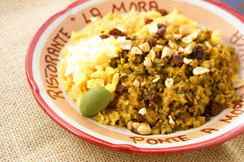 ドライカレーとピラフ